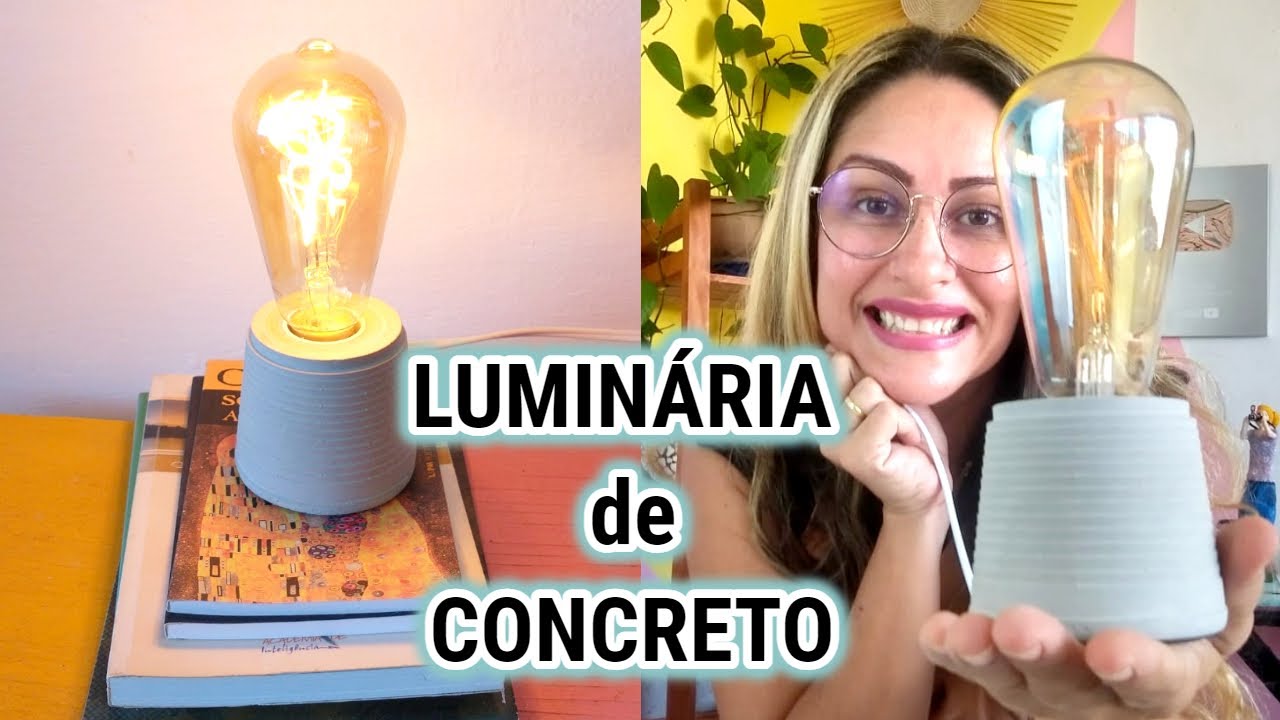COMO FAZER LUMINÁRIA DE CONCRETO / Gastando Pouco!