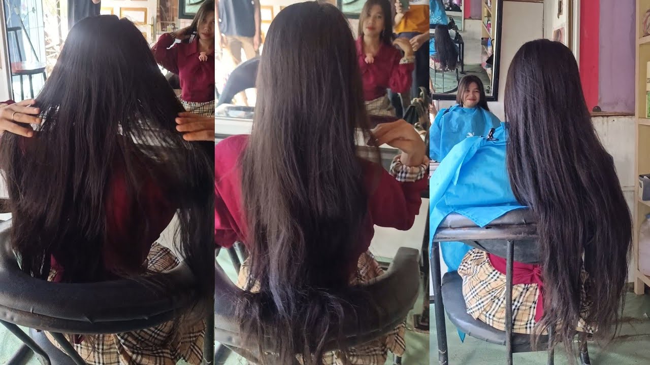 POTONG RAMBUT PANJANG SEPANTAT DIBABAT SAMPAI BOB PENDEK | VERY LONG TO SHORT HAIRCUT