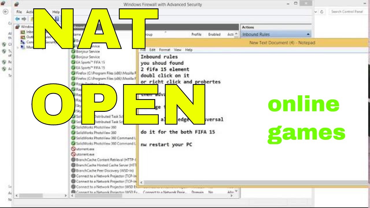 How to set your NAT to OPEN ( pc Games error ) Imporve online gaming