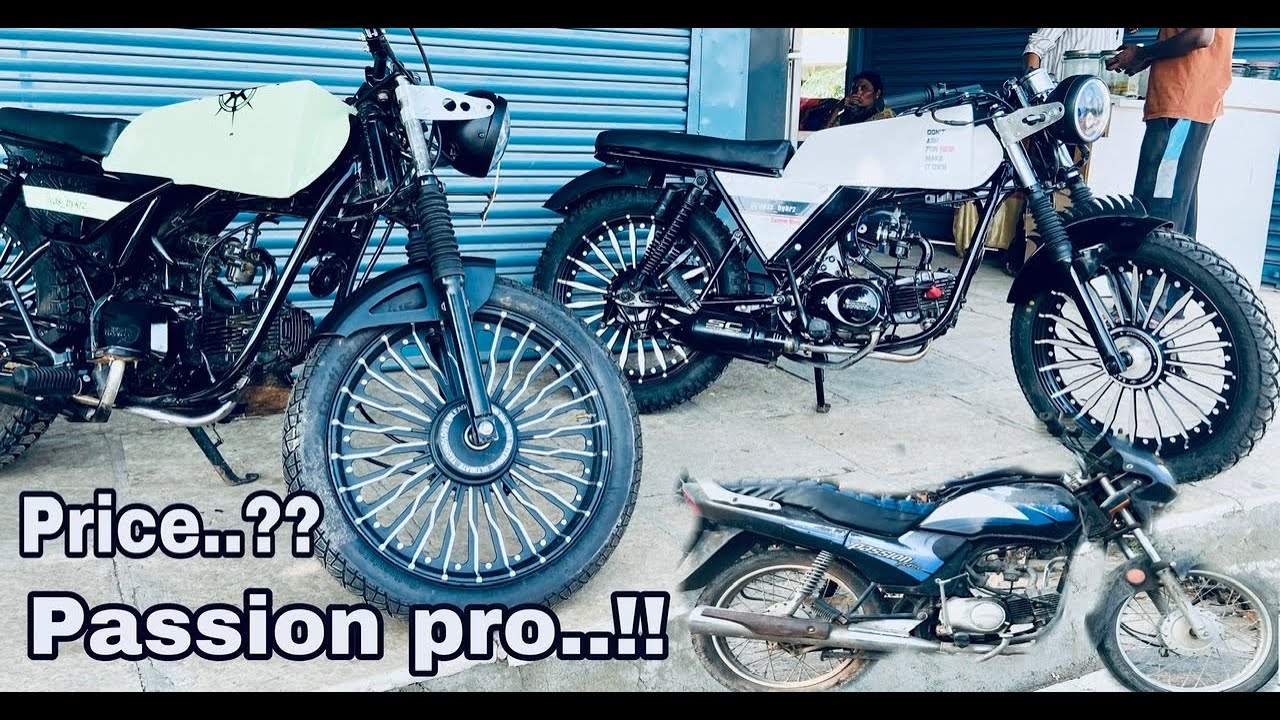 Modified hero passion to Caferacer | passion pro modified | modified custom remodeling bike Gulbarga