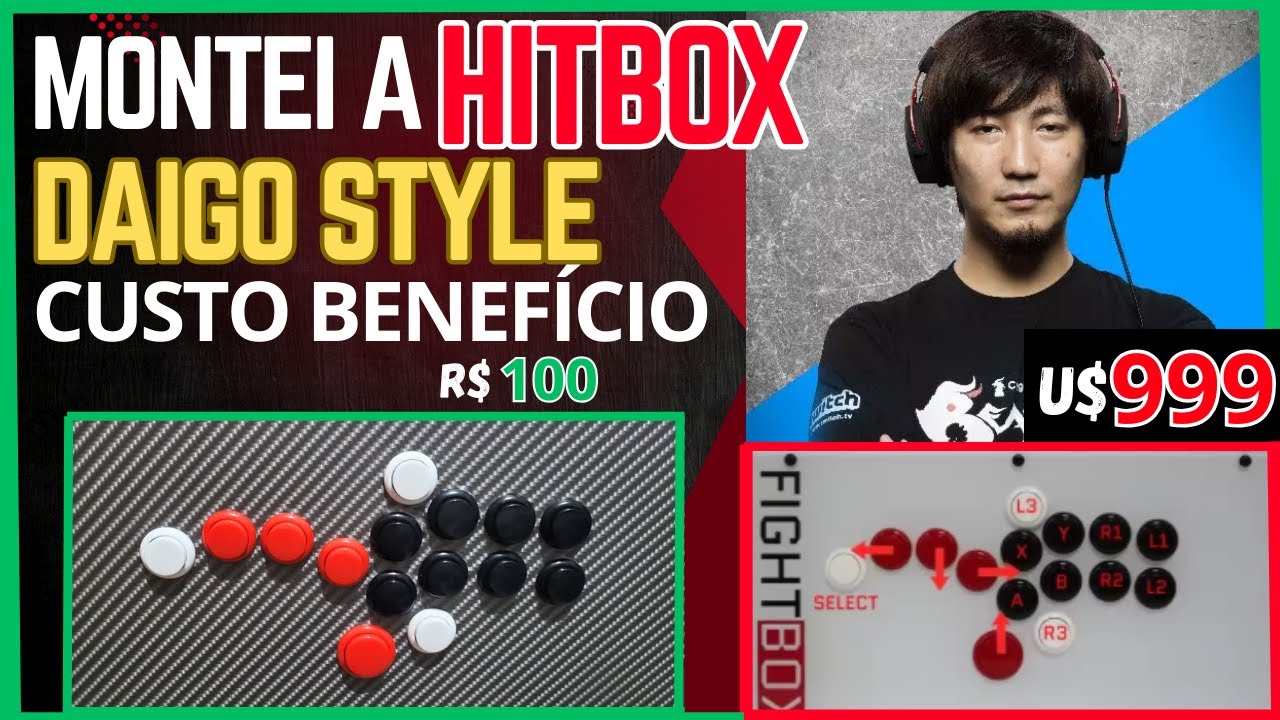 Montei meu controle HITBOX modelo DAIGO CUSTO BENEF&Iacute;CIO! (FICOU MUITO BOA!!!!)