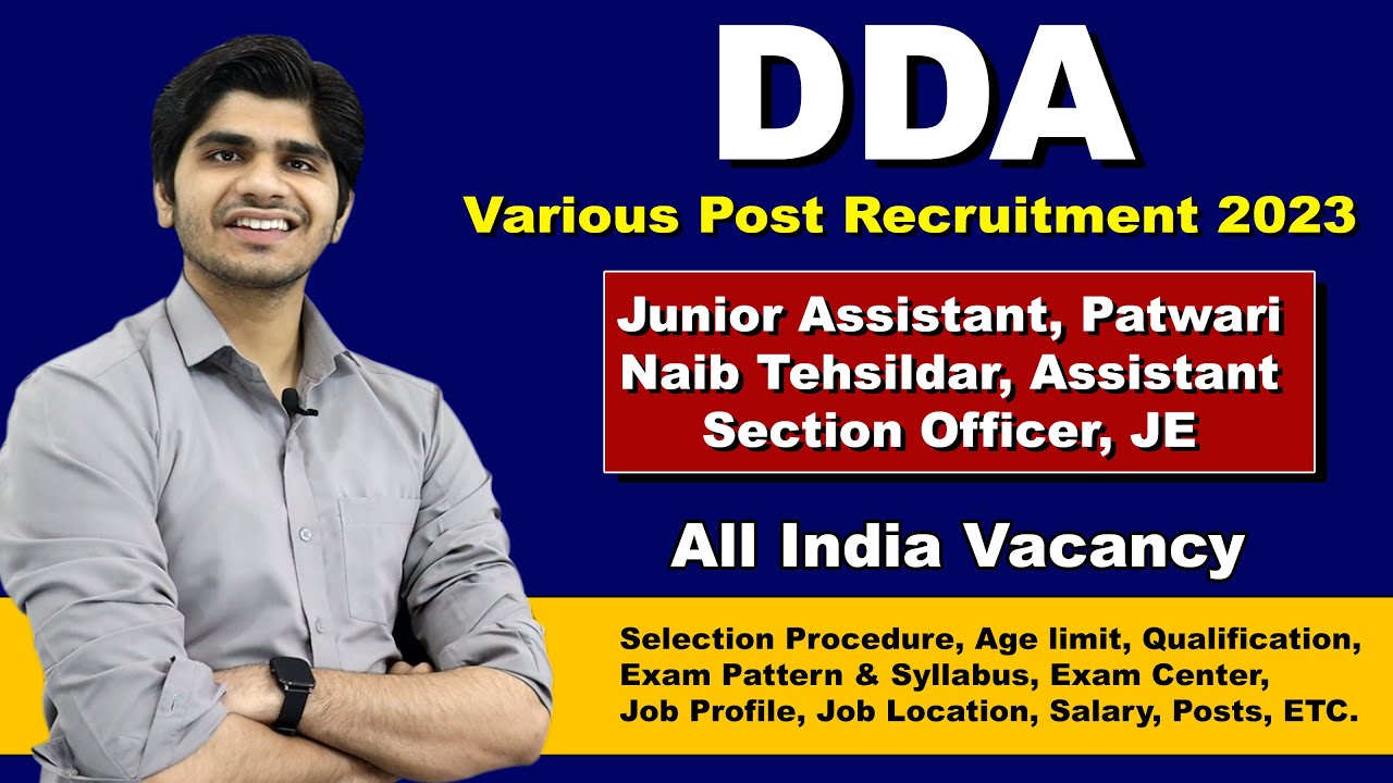 DDA Various Posts Recruitment 2023 | Group 'B' & 'C' Posts | Full Details