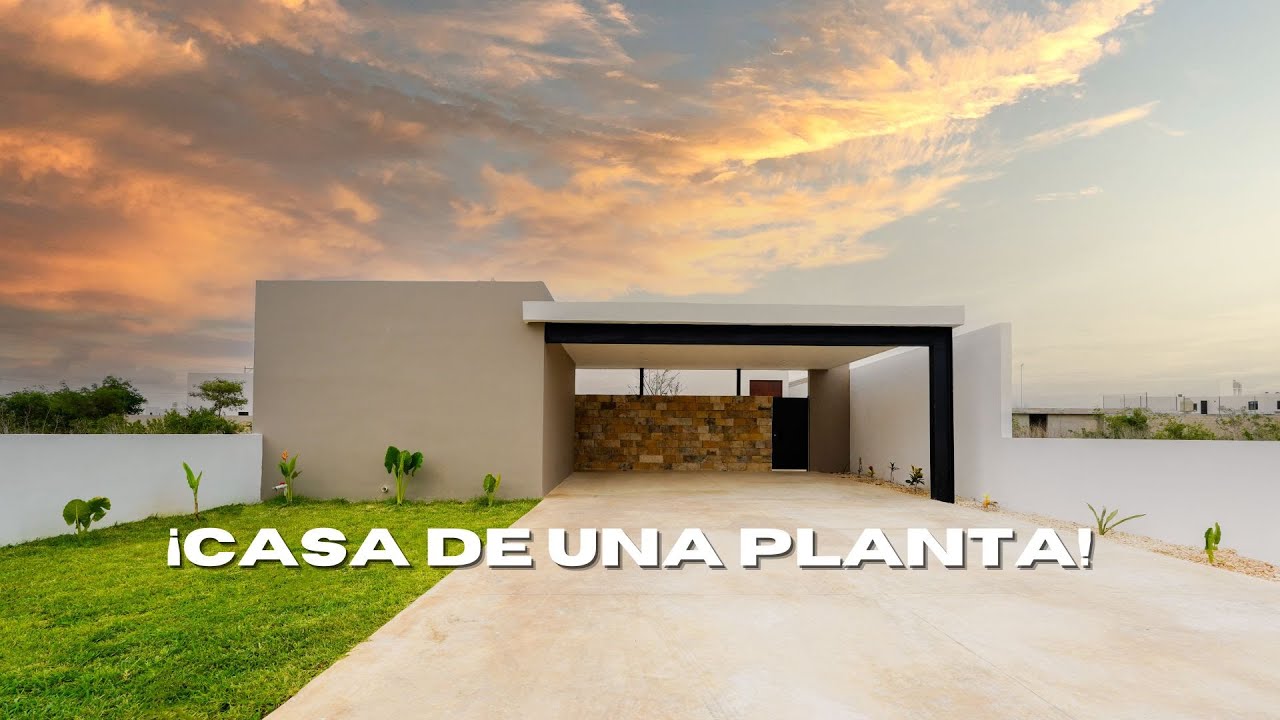 Excelente casa de UNA PLANTA en venta en MÉRIDA YUCATÁN ¡Con JARDINES INTERIORES!
