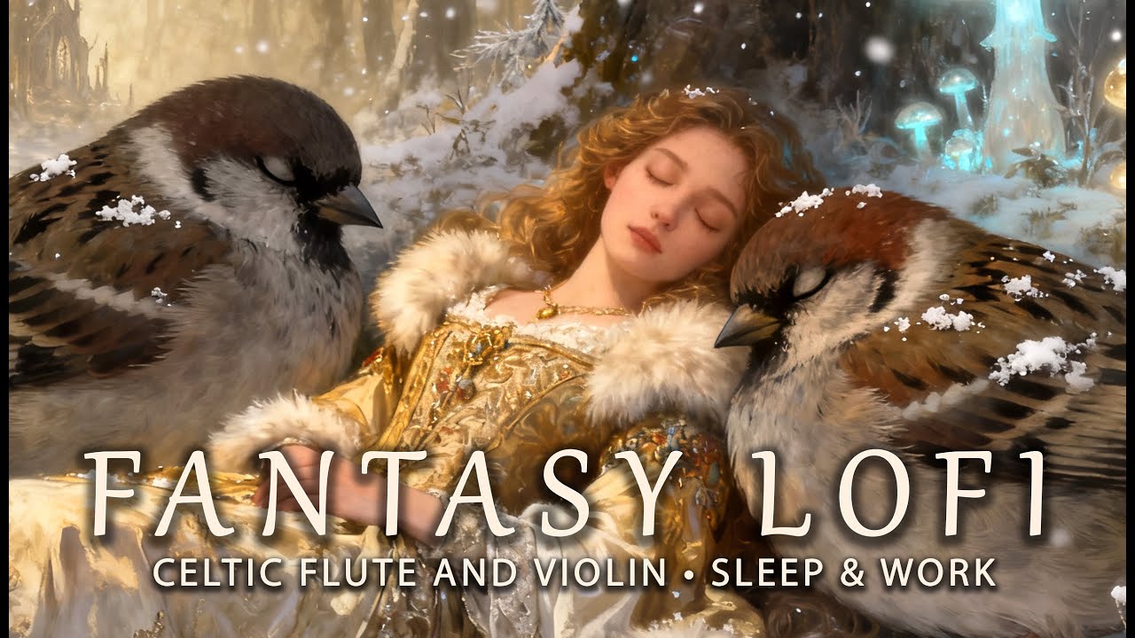 Mystic Winter Fairy's Forest | Fantasy Lofi for Blooming Creativity | Work and Sleep (1 Hour)