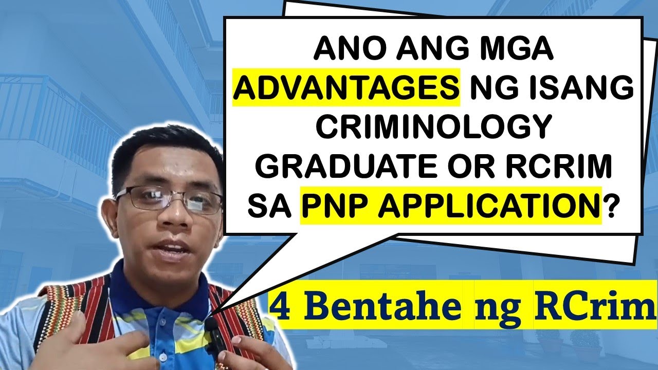 ADVANTAGES NG ISANG RCRIM SA PNP APPLICATION  | Criminology Talks