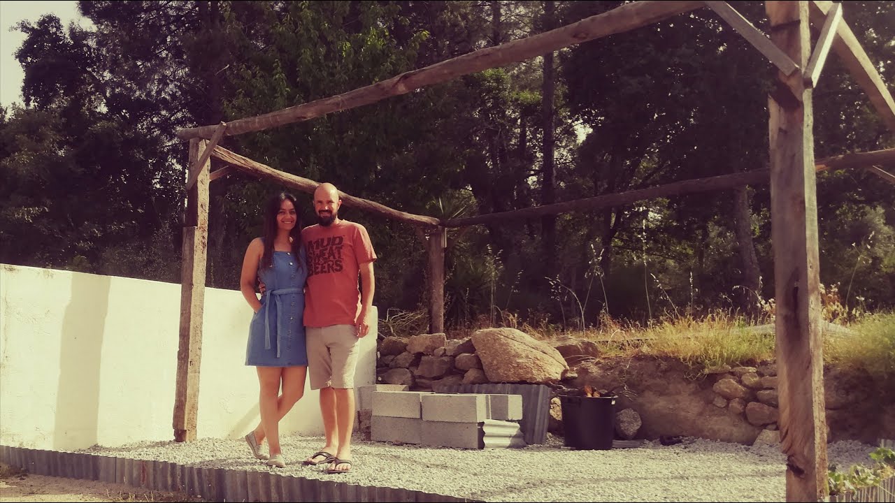7: A Portuguese chicken braai with friends, a Festa, and a Pergola on our Quinta in Central Portugal