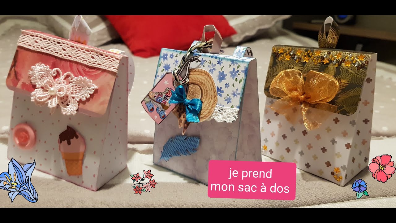 je prend mon sac à dos !!! ( Tuto sac facile et rapide ) #scrapbooking