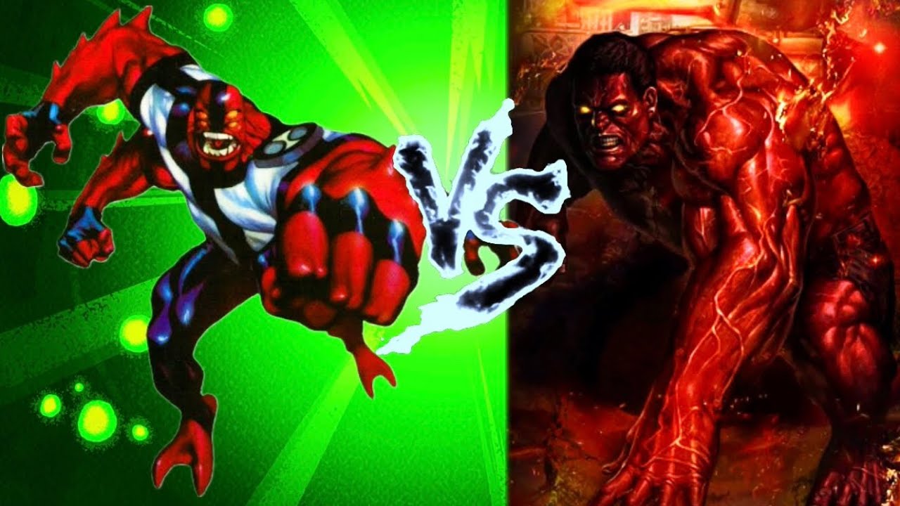 RED HULK vs FOUR ARMS (BEN 10) - Epic Supercut Battle!