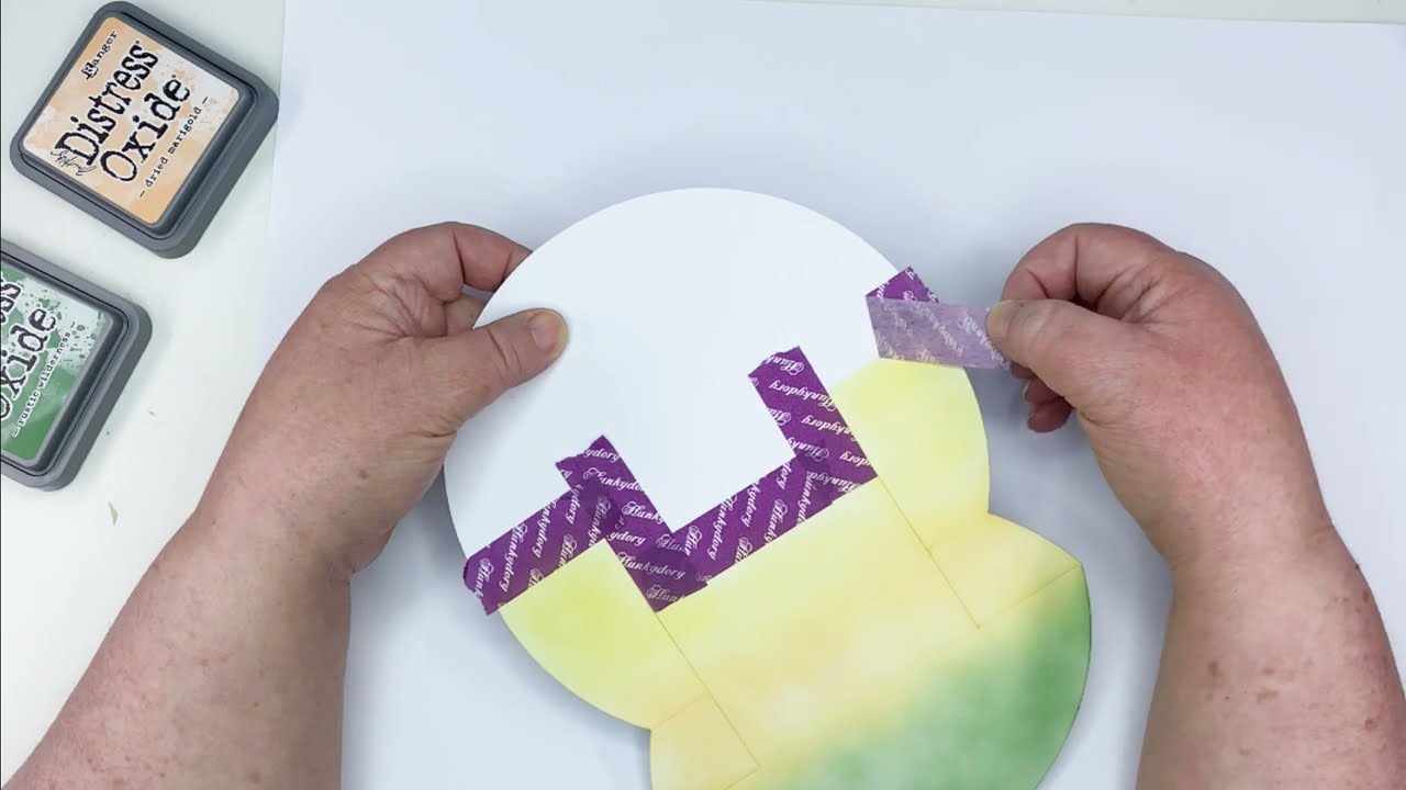 The Craft Corner - How to Create Fun Stepper Rocker Cards with Distress Oxide Ink & 3D Dragon Topper