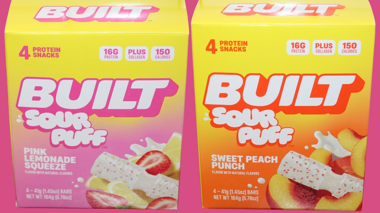 Built Sour Puff: Pink Lemonade Squeeze & Sweet Peach Punch Review