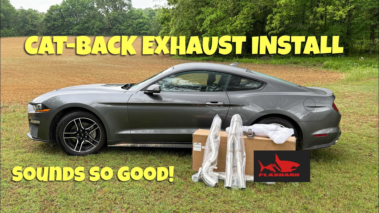 How to install a cat back exhaust system on a Ford Mustang.