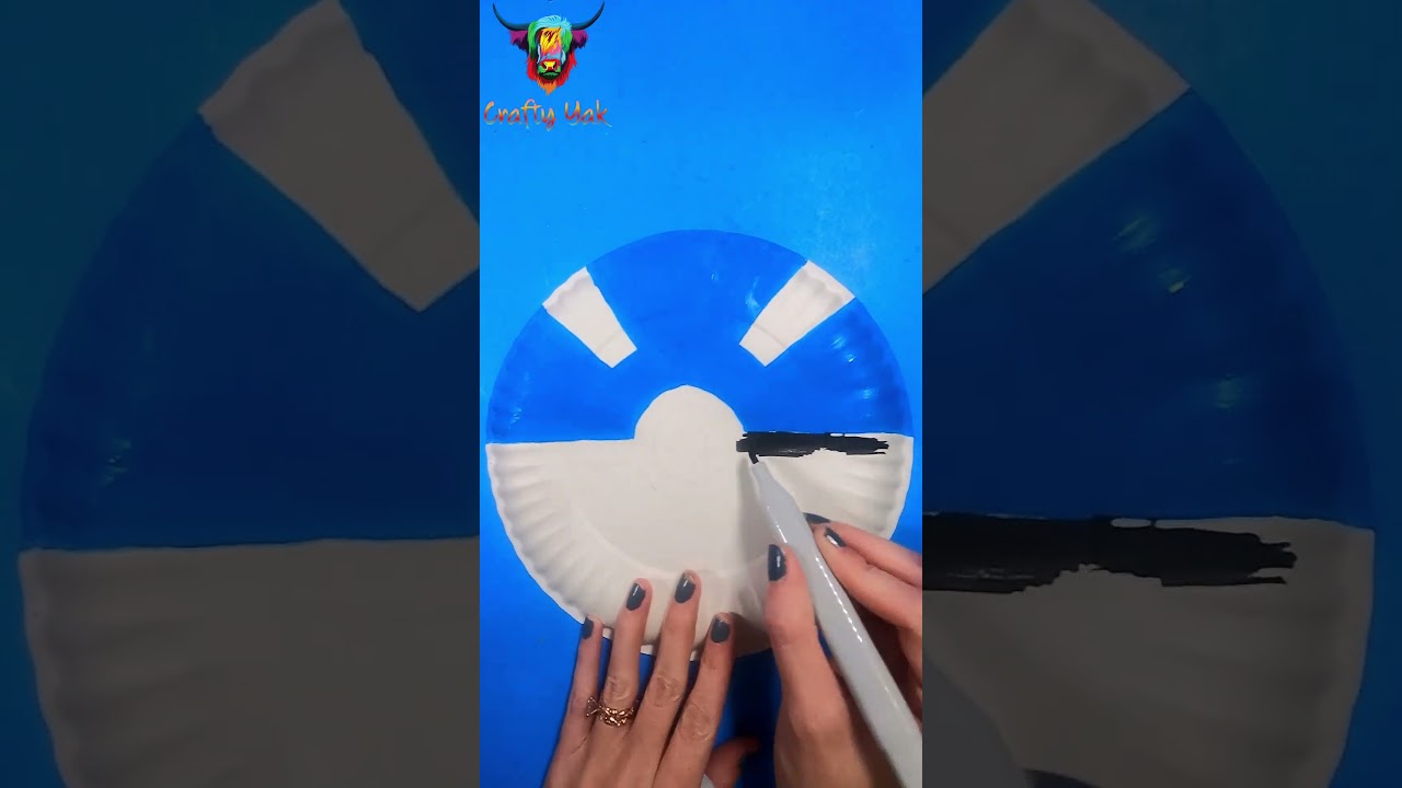 GREAT-BALL POK&eacute;-BALL. / POKEMON.  #paperplatecrafts #pokemon #craft