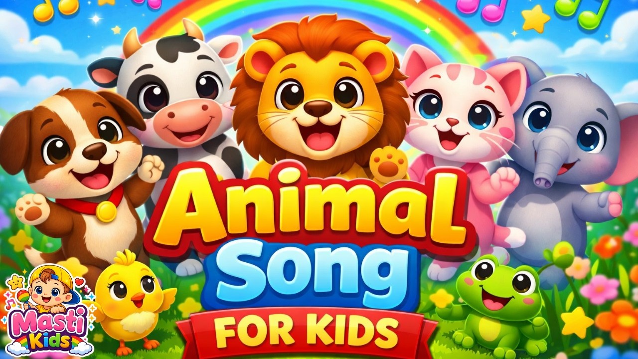 Animal Song for Kids  Learn Animal Names & Sounds