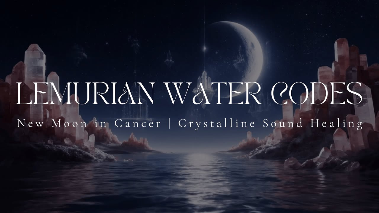 LEMURIAN WATER CODES | New Moon in Cancer | Crystalline Sound Healing | 528hz