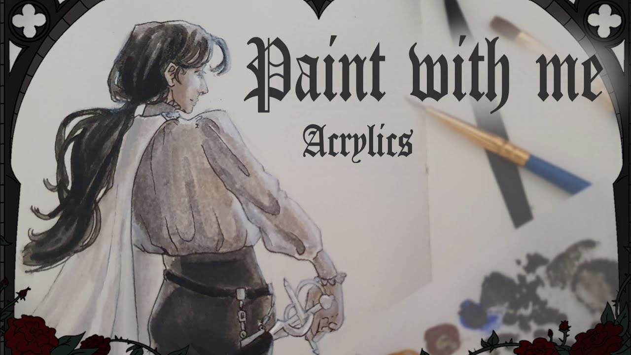 Paint acrylics with me ❆ the Winter Fencer ❆