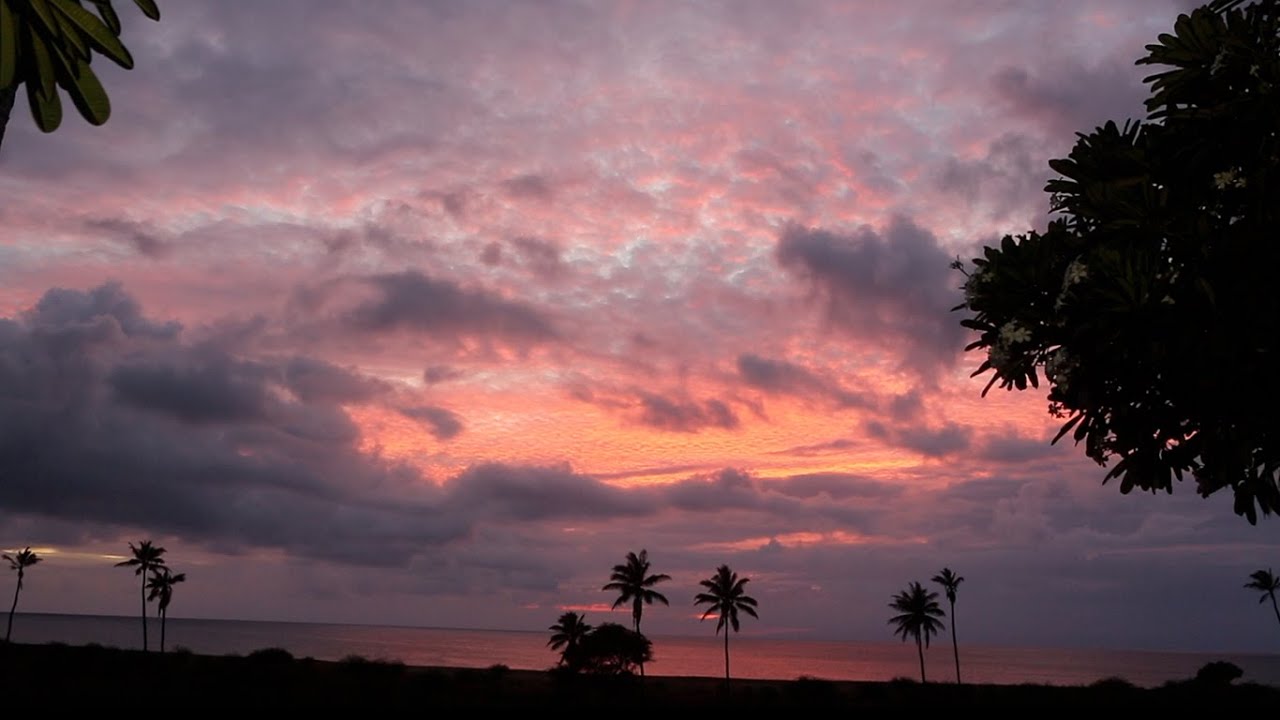 Rain and Sunset from Molokai Cottage Lanai 8B