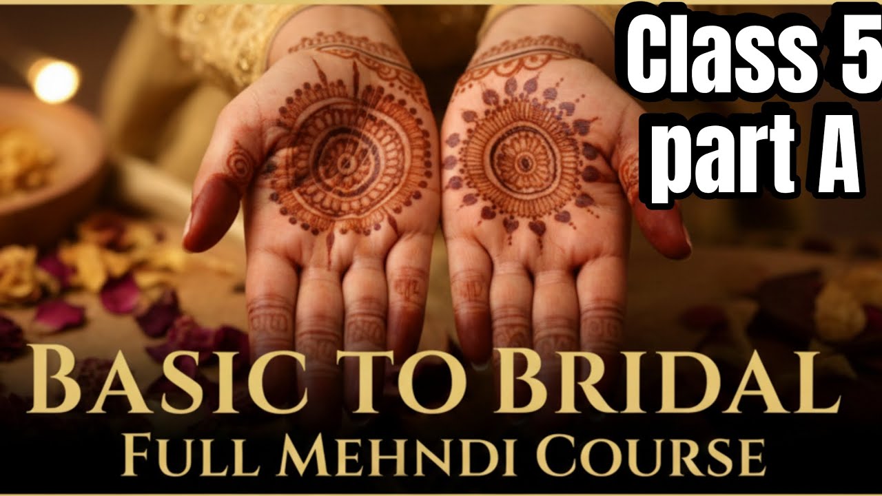 Basic To Bridal Full Mehndi Course || Class 5 Part A - Belt & Borders || Free mehndi classes 🌿