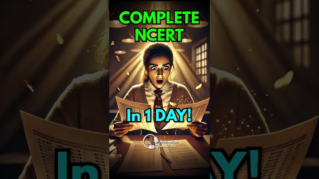 Finish NCERT in 1 Day 😱 Topper&rsquo;s 1 Secret Page Technique #studytips #examtips