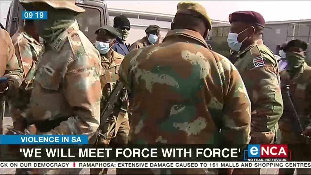 Sandf Chief: We will meet force with force