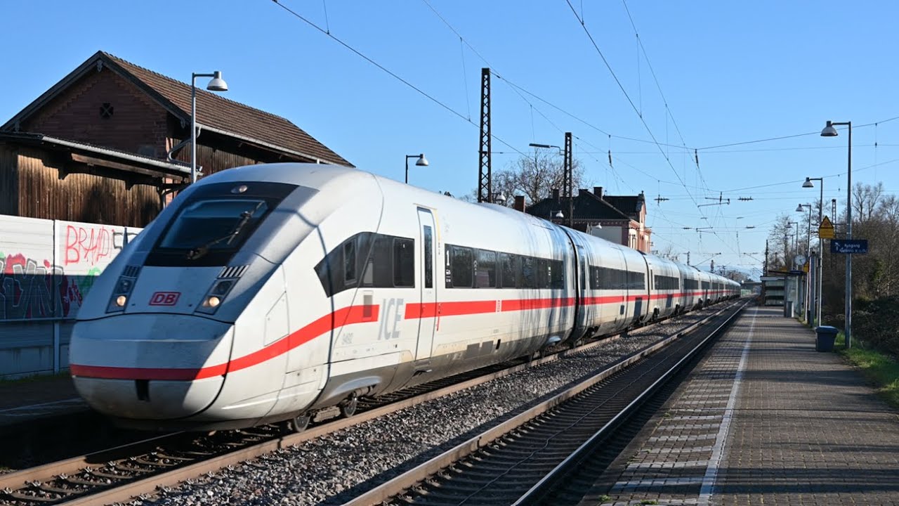 🚊 Triebzug Typ ICE 4 der BR 412 der DB f&auml;hrt als ICE 274 durch Kenzingen von Freiburg nach Berlin/4K