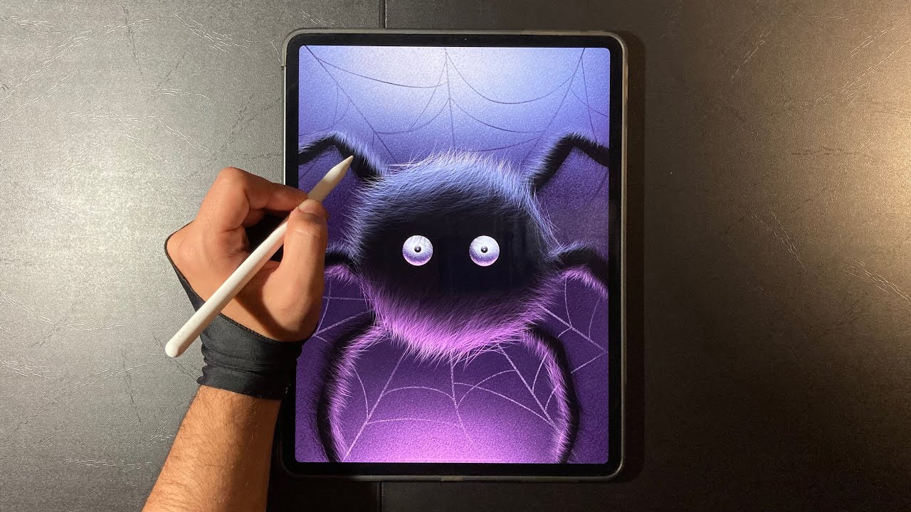 Drawing a Hairy Spider 🕷 Illustration in Procreate