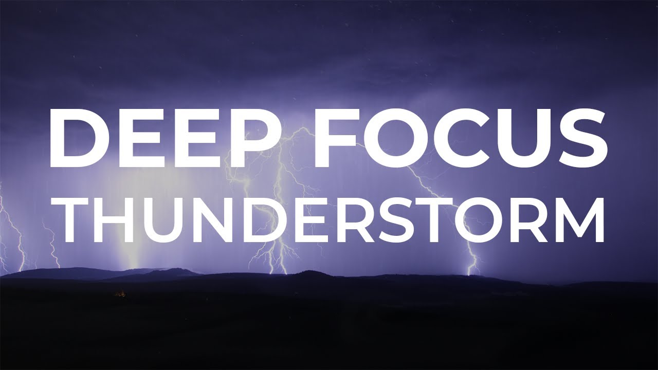Deep Focus Thunderstorm | Night Thunder