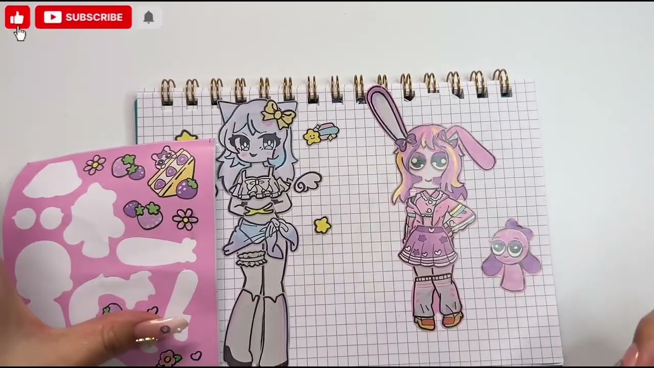 Stickers Journaling 💕Cute Kawaii Aesthetic🌈 Immersive ASMR notebook | DIY Compilation#asmr#stickers