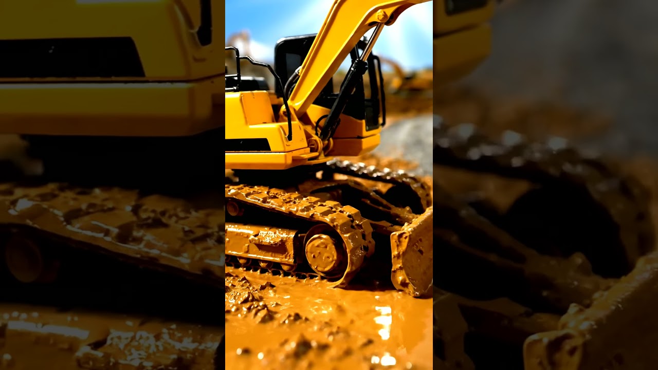 Mini  Heavy Equipment Conquer the Mud Pit! 🚧 Epic RC Construction Action! 