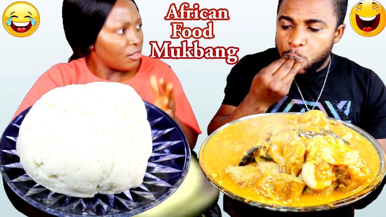 REVENGE MESSY SMACKING EATING MUKPRANK ON WIFE | OGBONO SOUP AND FUFU MUKBANG | AFRICAN FOOD