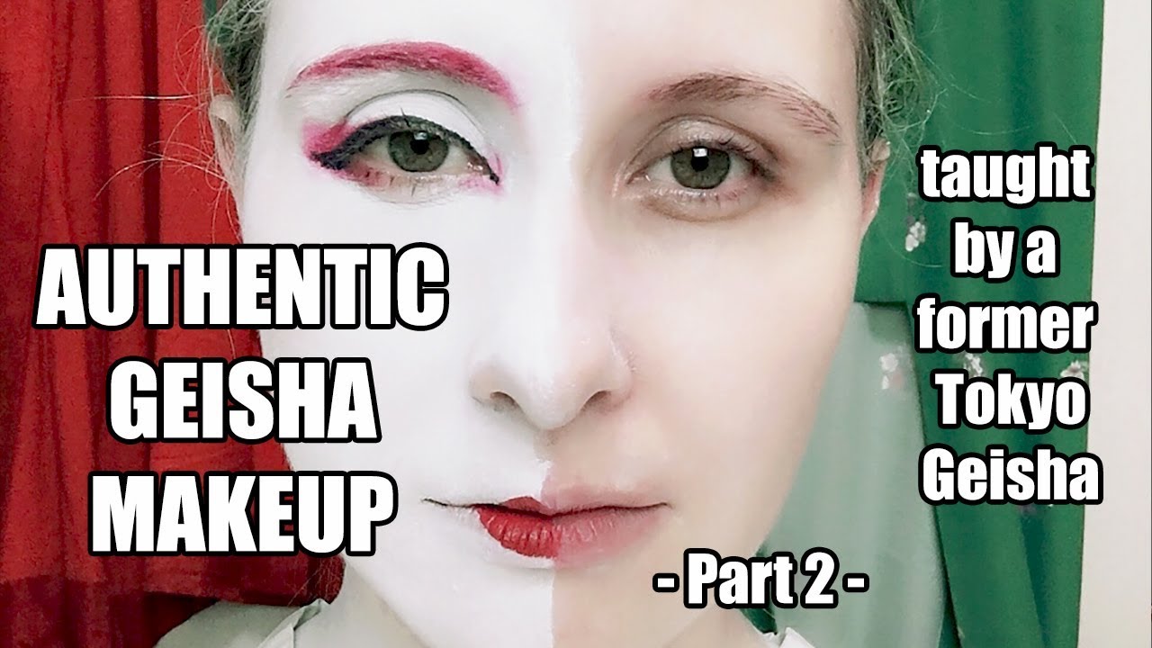 Authentic Geisha Makeup - Part 2 - How to: Detailed makeup & katsura wig