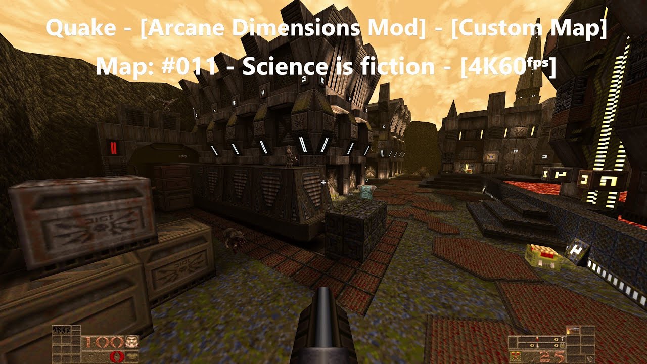 Quake - [Arcane Dimensions Custom Map] - Map: #011 - Science is fiction - [4K60ᶠᵖˢ]