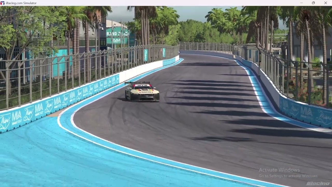 iracing miami hotlap gt3 mustang  1:55.6