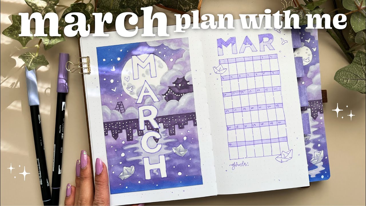 march 2025 bullet journal plan with me 🪁 bullet journal inspiration for beginners (ft. Linjer)