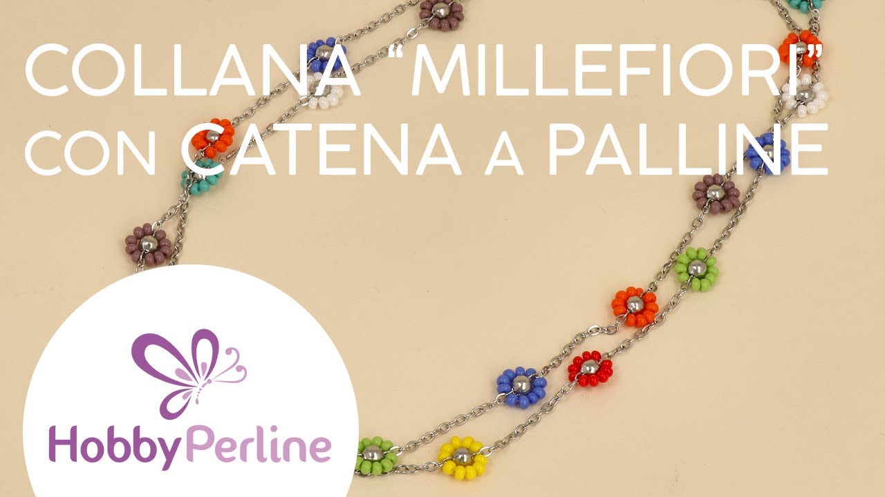Come fare una collana con catena a palline e rocailles  | TUTORIAL - HobbyPerline.com