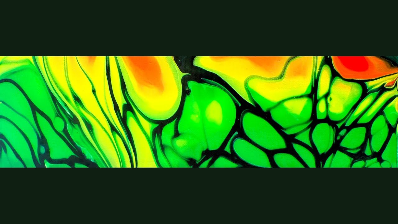 WOWZA Fluoro Swipe with Humongous Cells! #swipetechnique #fluidartist #acrylicpouring #siliconeoil