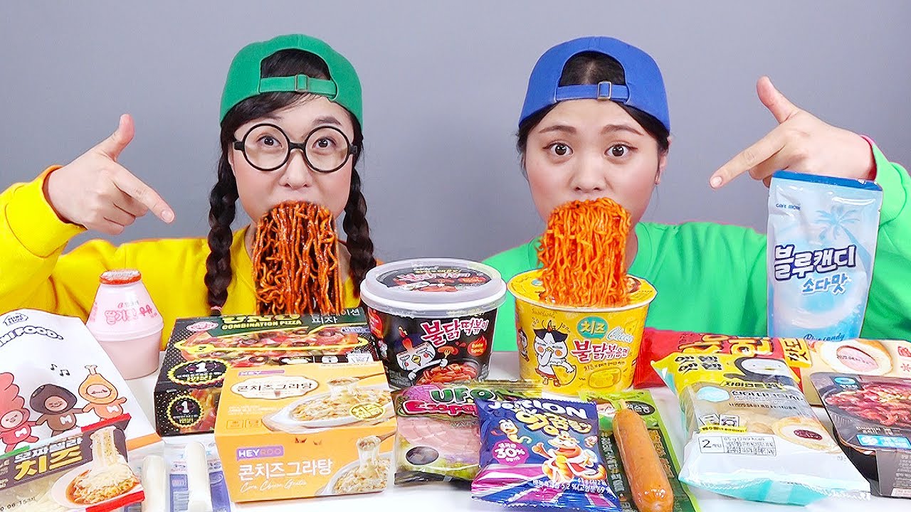 Convenience Store Fire Noodle Chicken Mukbang DONA