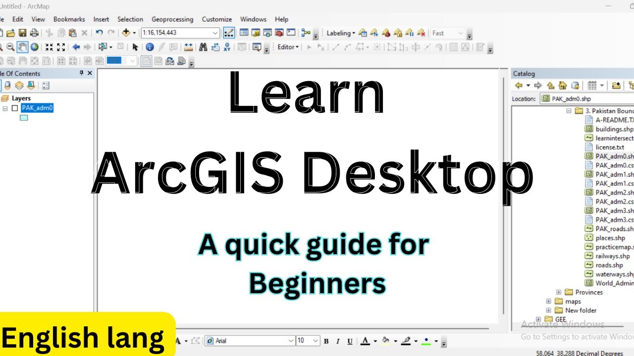 Learn ArcGIS desktop - A guide for beginners