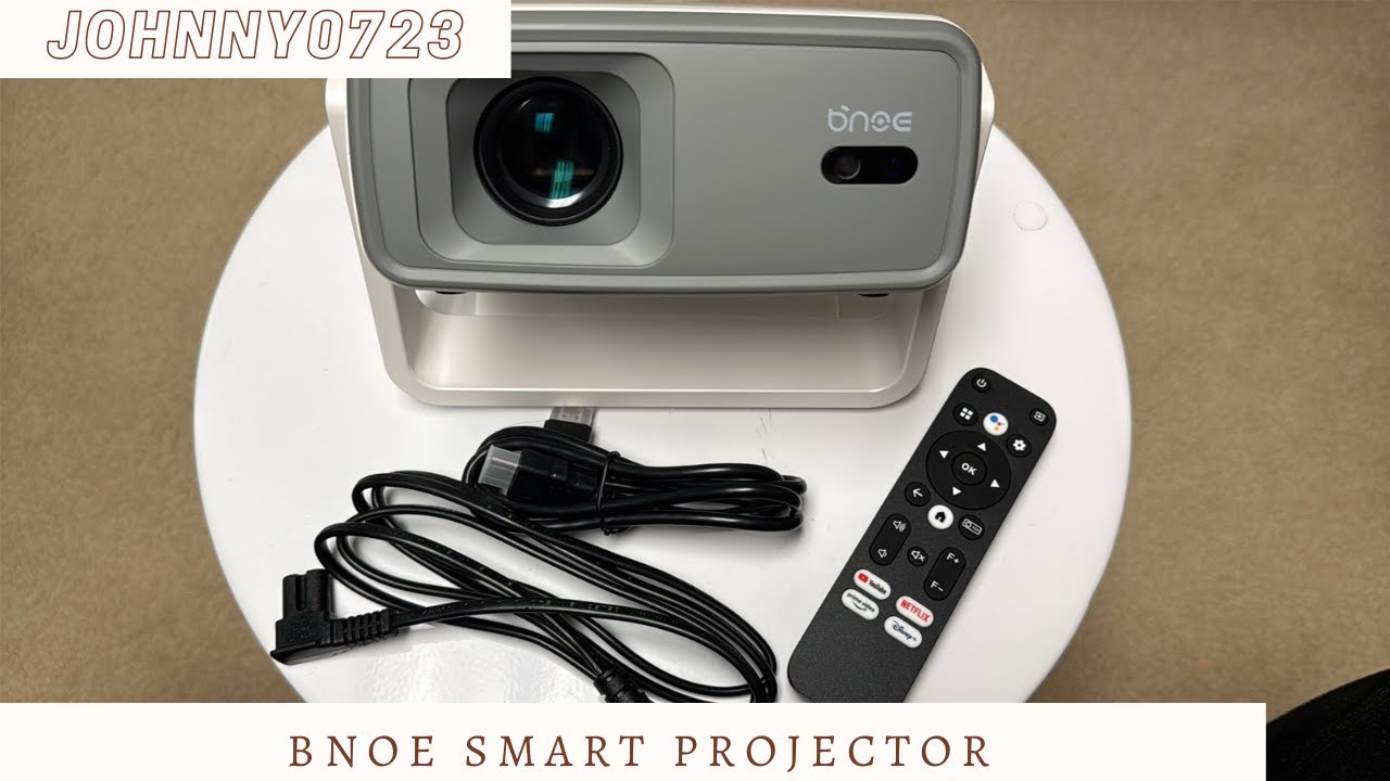Компактный поворотный проектор BNOE 4K с ОС Google Android Smart TV, светодиодное изображение 1080P