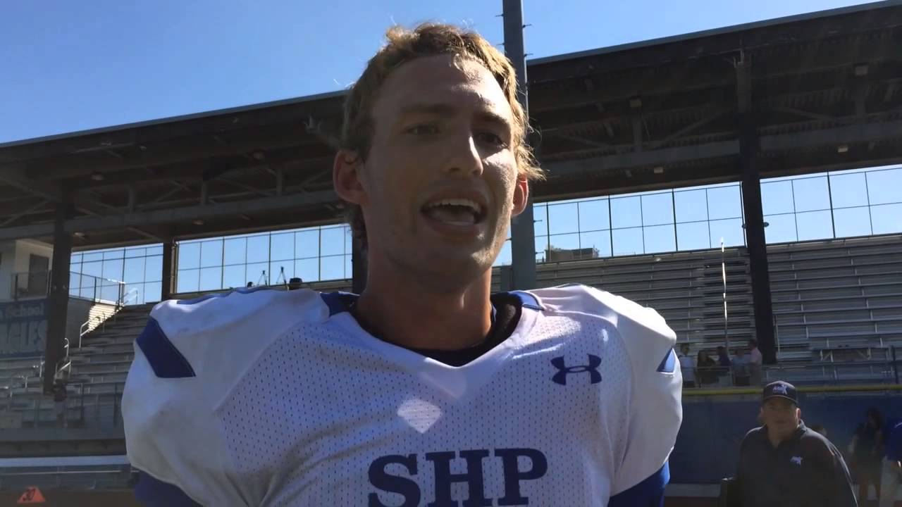 SHP QB Zach Keller talks after win