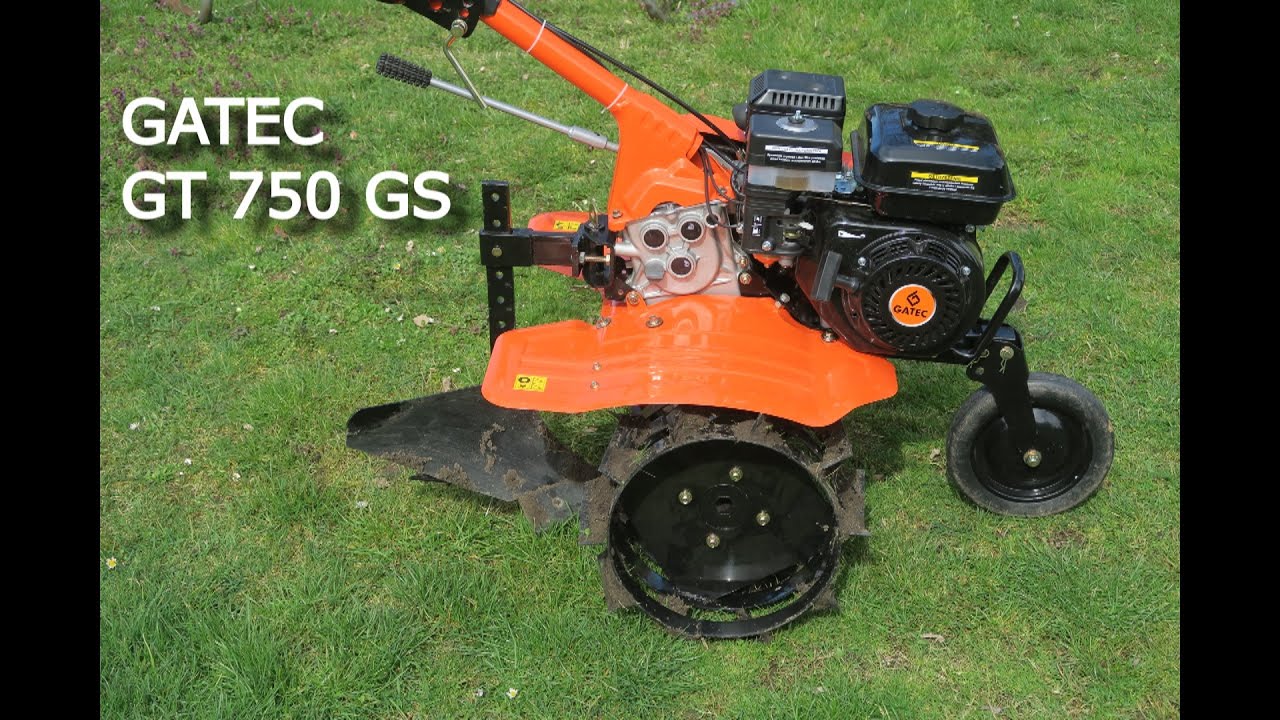 Вспашка рыхлителем и плугом Gatec GT 750 GS, Плуг для вспашки