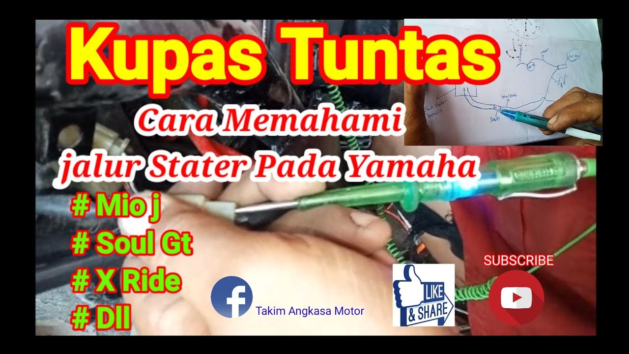 KUPAS TUNTAS, CARA MEMAHAMI SISTIM JALUR STATER MIO J, MIO GT, SOUL GT, X RIDE, dll KHUSUS PEMULA,