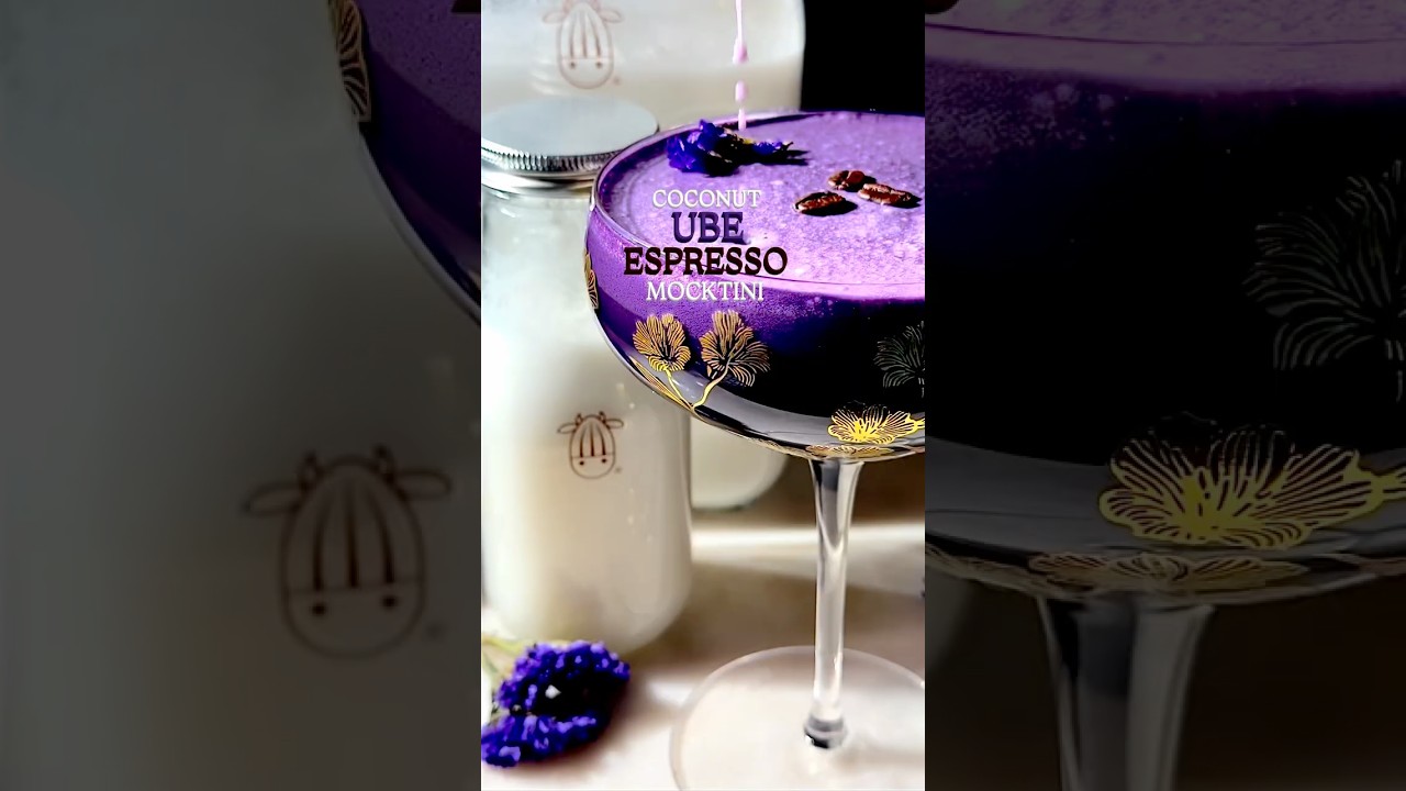 Coconut Ube Espresso Mocktini