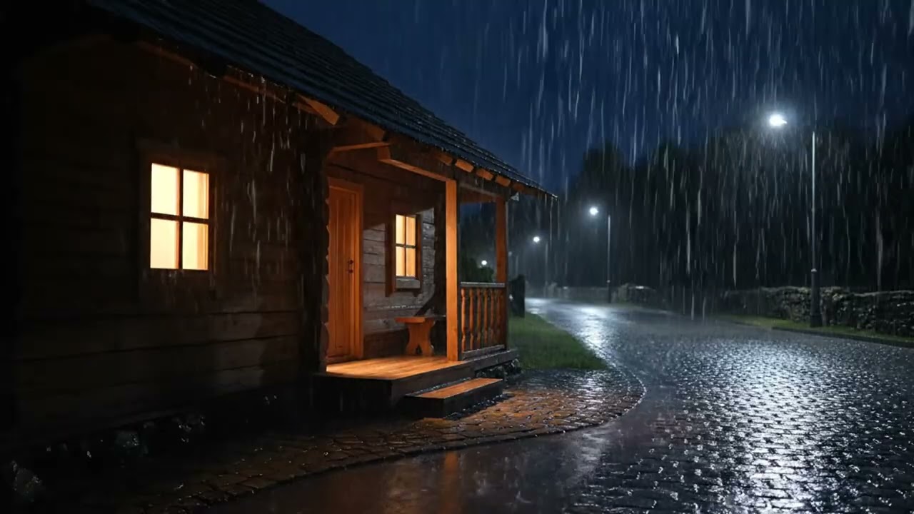 Night Rain Sound ASMR for Sleeping and Relaxing