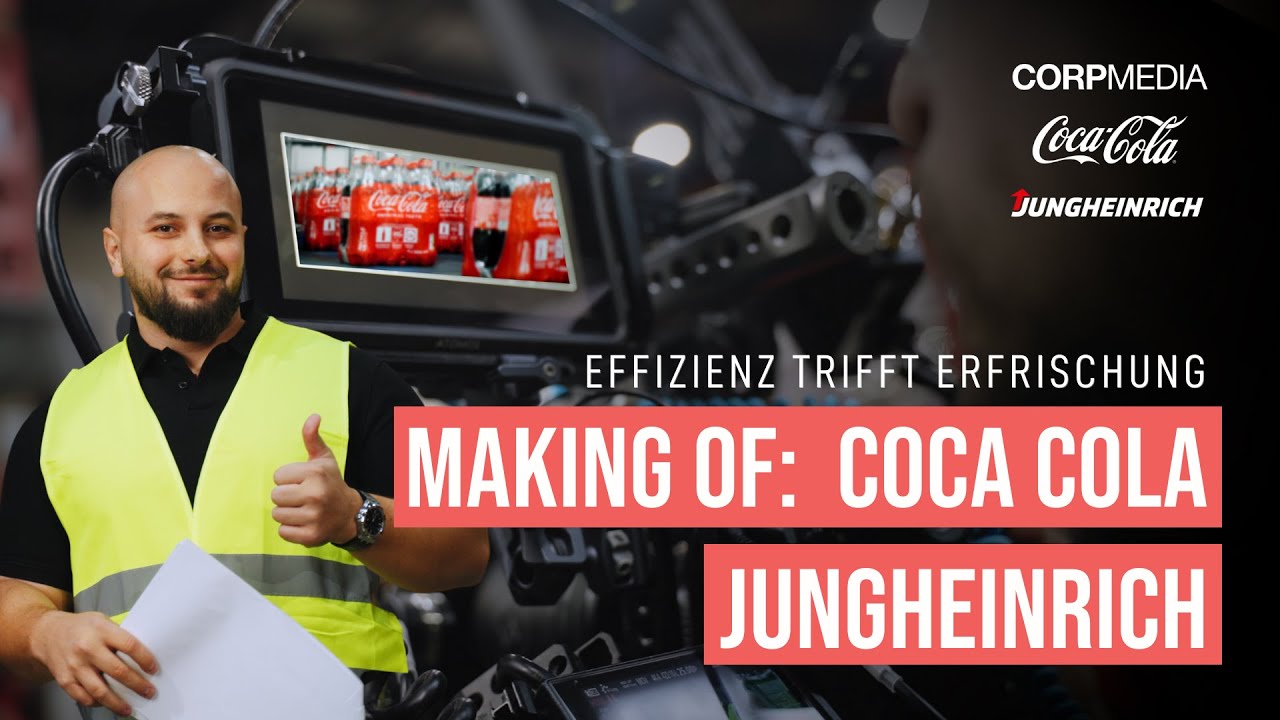 Am Filmset mit Coca-Cola und Jungheinrich. - Ein knackiges Behind the Scenes das Laune macht.
