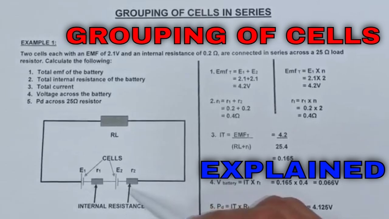 Grouping of cells - Series & Parallel explained.