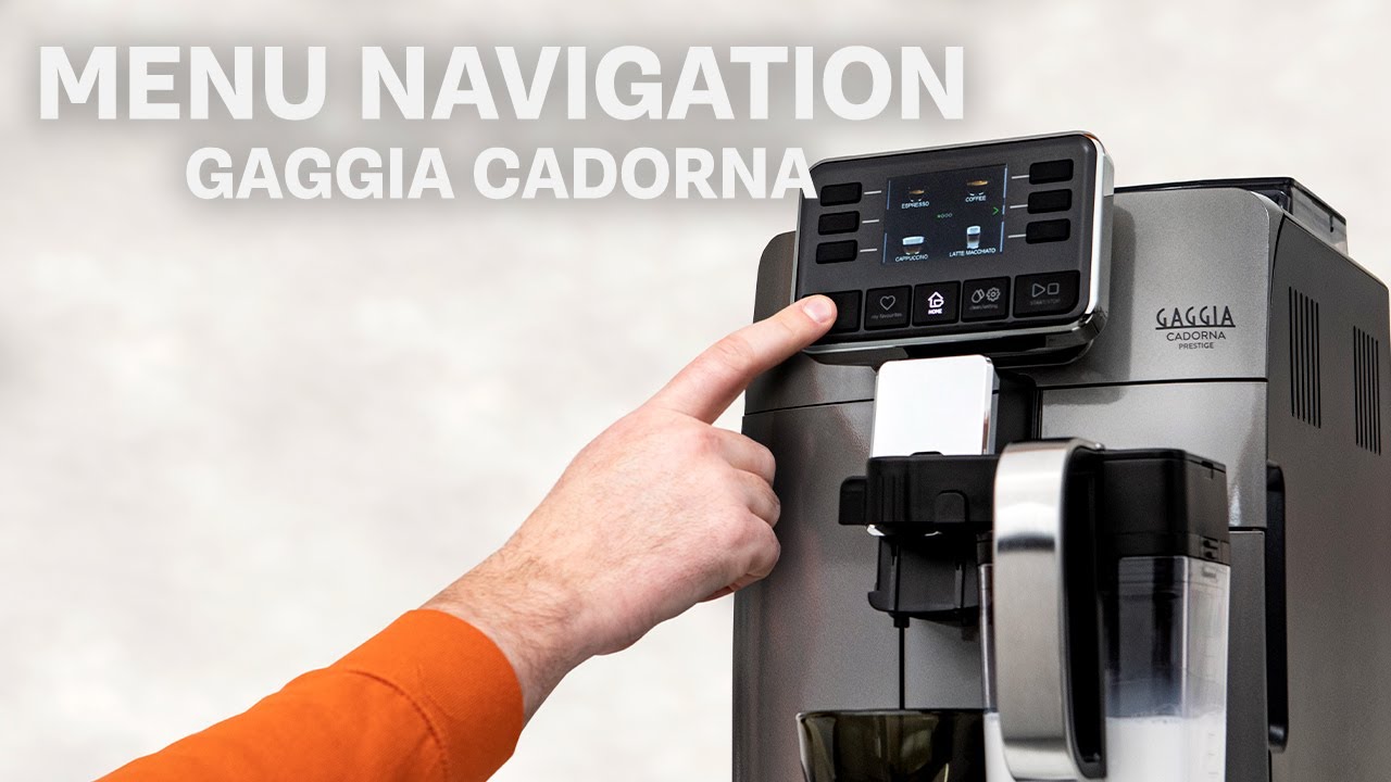How to Use Menus and Customize Drinks on Gaggia Cadorna Espresso Machines