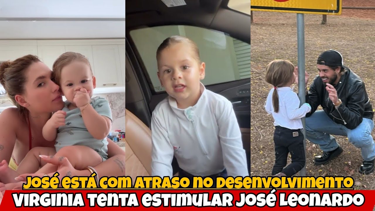 Virginia tenta estimular José Leonardo que está com atraso no desenvolvimento 
