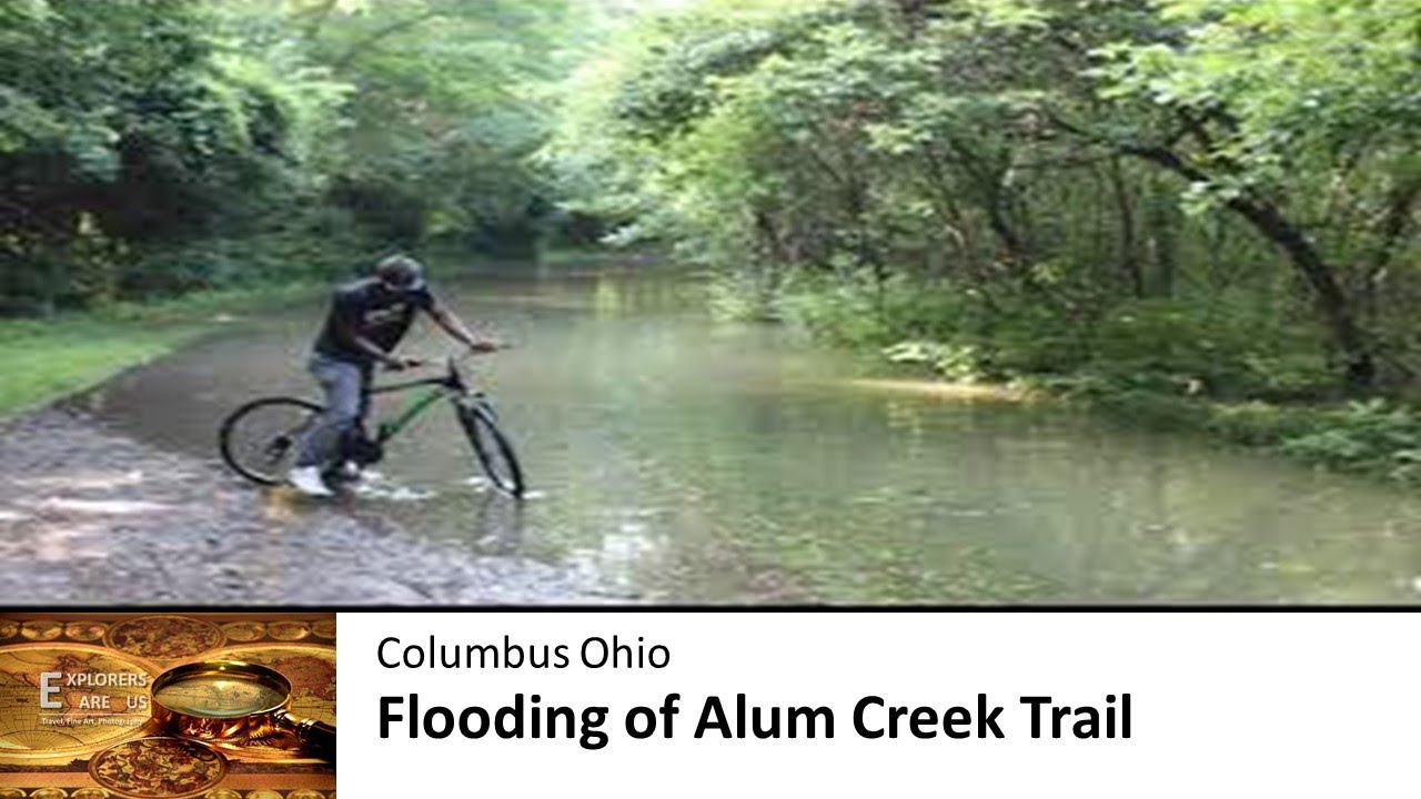 Alum Creek Trail Flood Update 2014 | Visual Comparison: Normal vs. 4ft Deep! 📍