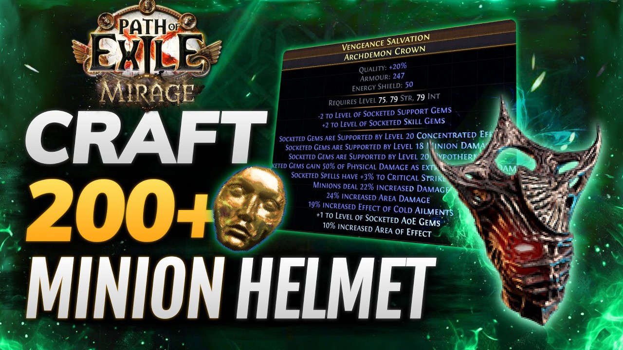 [PoE 3.28] Craft 200+ Div HELMET for Minion Build/Absolution Guardian - Path of Exile Crafting Guide