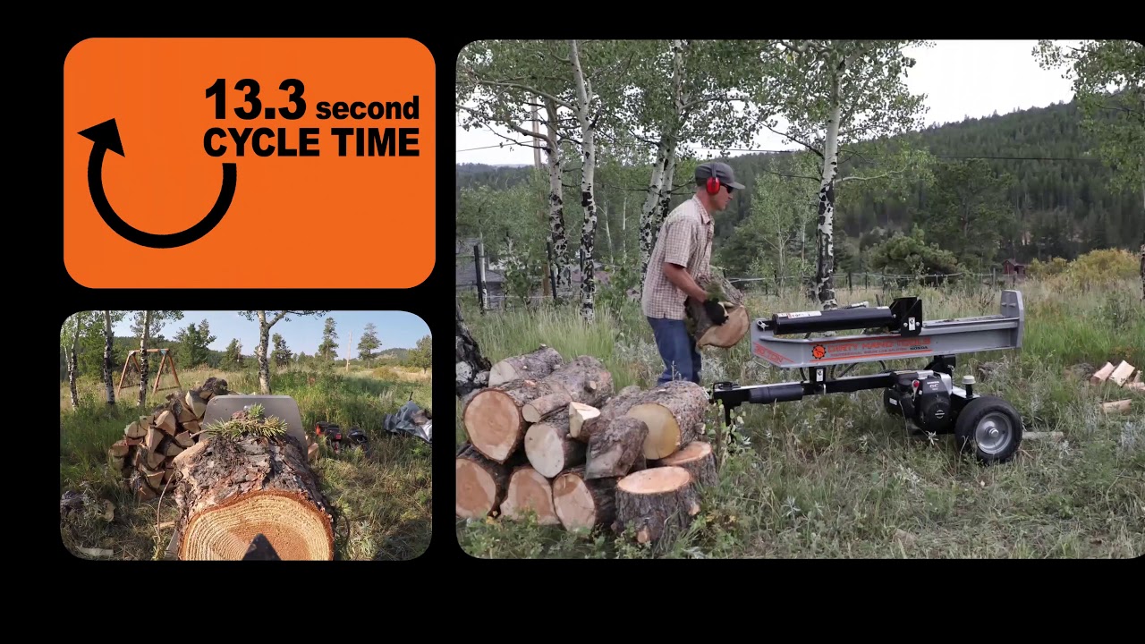 Dirty Hand Tools 30-ton Log Splitter. Honda engine.